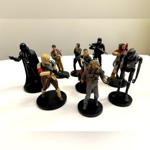 Disney Star Wars Rogue One Lot of 9, 3.5" Figures with Bases- Toy Display/Topper